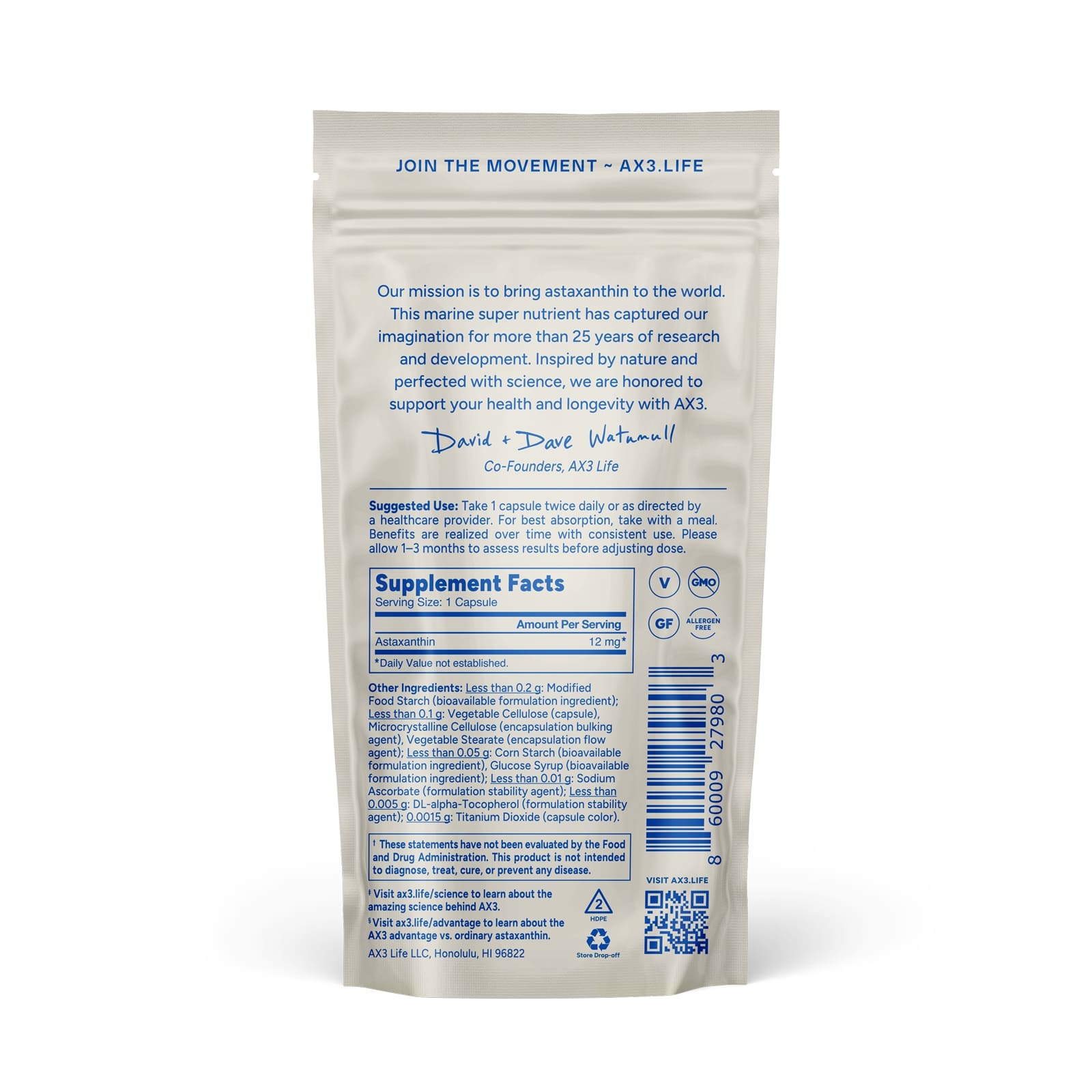 AX3 Astaxanthin