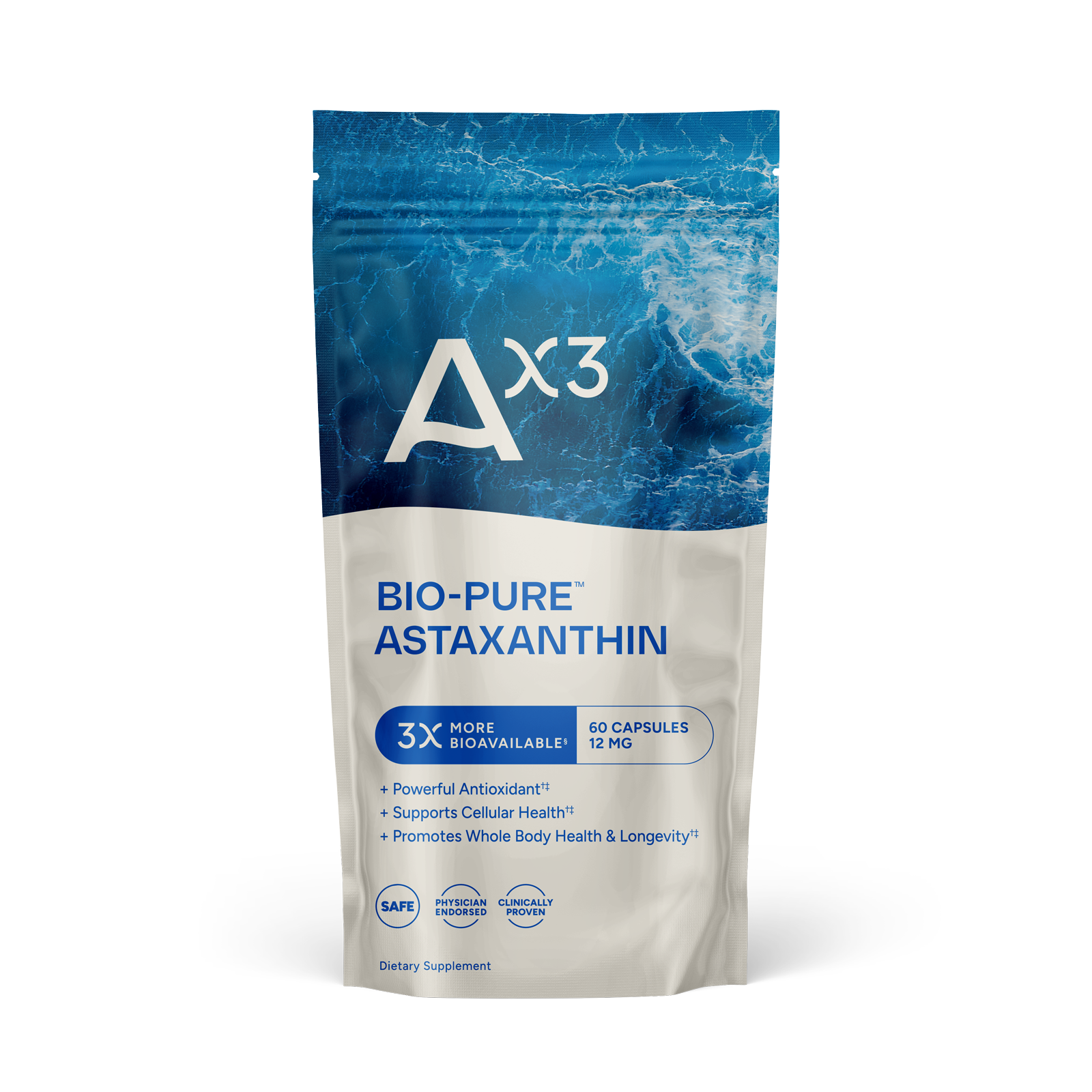 AX3® Bio-Pure Astaxanthin | Longevity Supplement